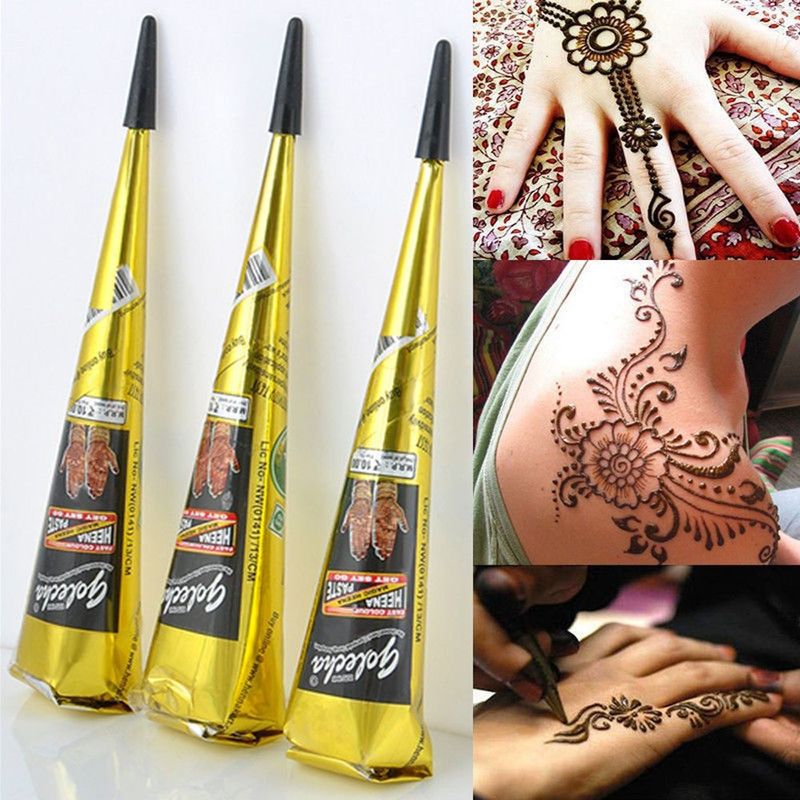 Indian Henna Tattoo Paste Cone Body Paint Temporary For Women Art