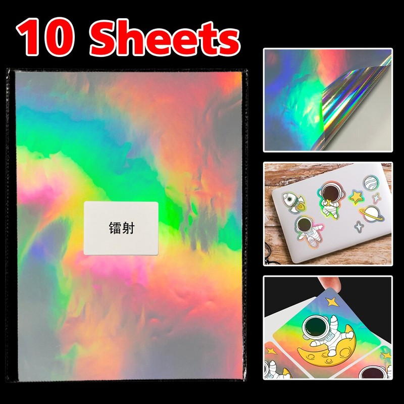 Sheets A Holographic Printable Vinyl Sticker Paper Waterproof Self