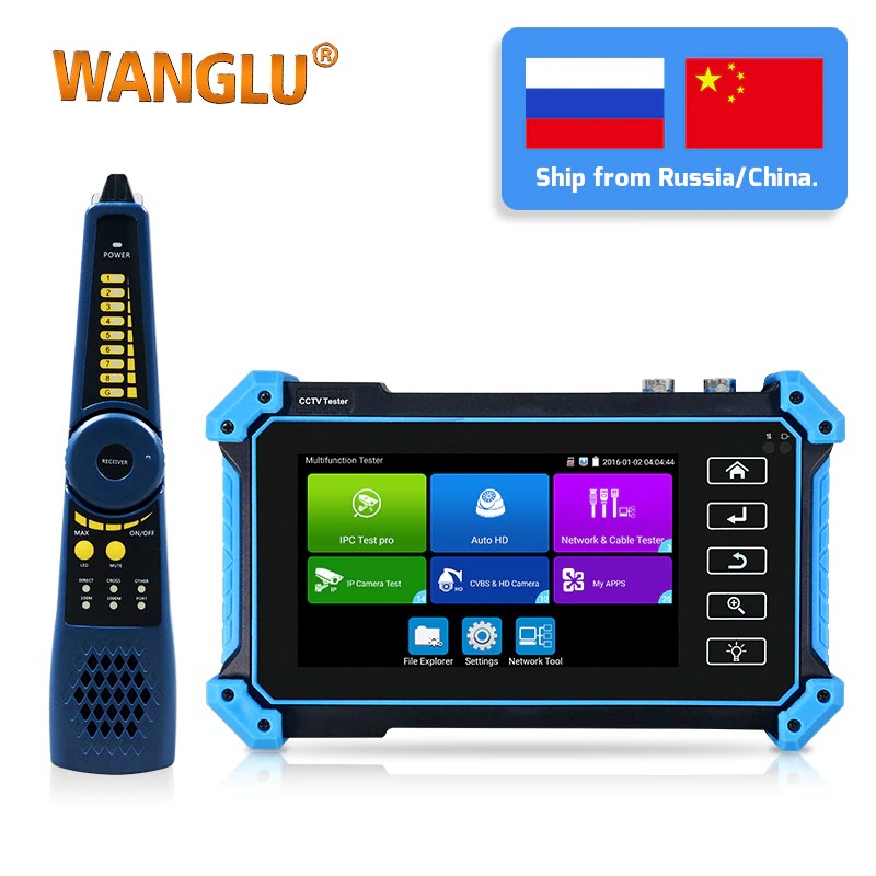 Wanglu Ipc 5200 Plus Testeur De Caméra Ip Analogique 6 En 1 Entrée