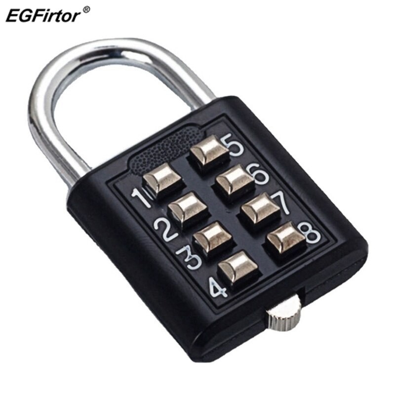 8 Digits Password Code Combination Padlock Alloy Suitcase For Travel ...