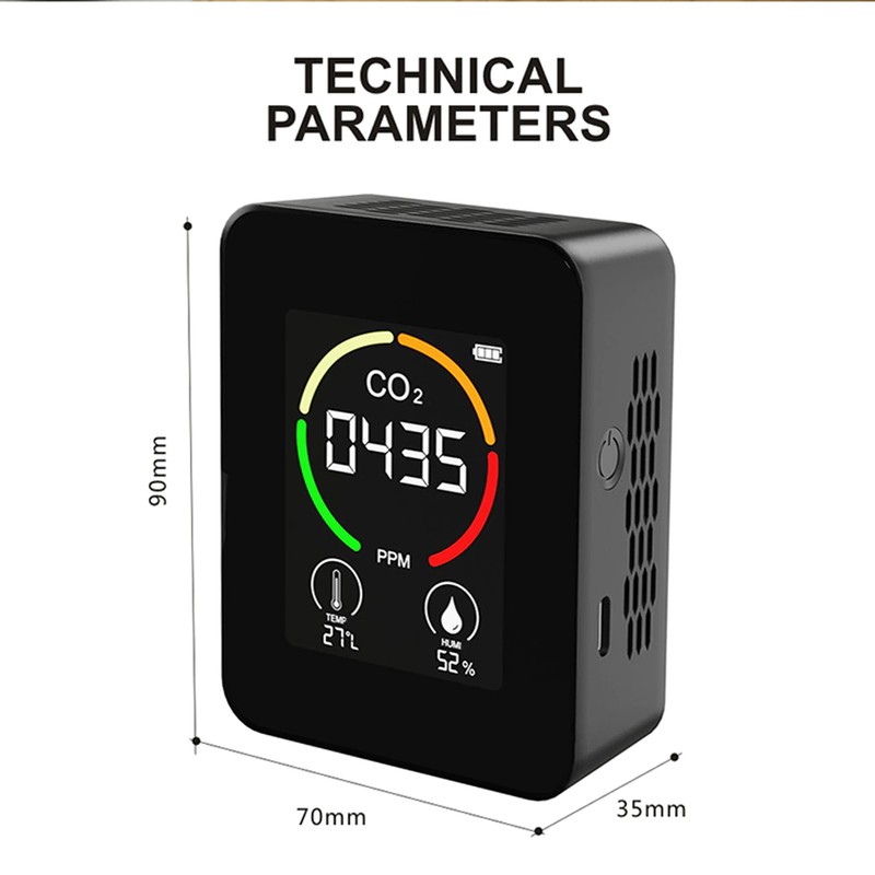 Air Monitor Co2 Carbon Dioxide Detector Greenhouse Warehouse Air ...