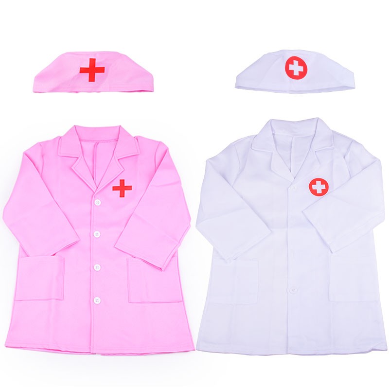 Children'S Doctor Nurse Role Play Costume Halloween Party Coat White ...