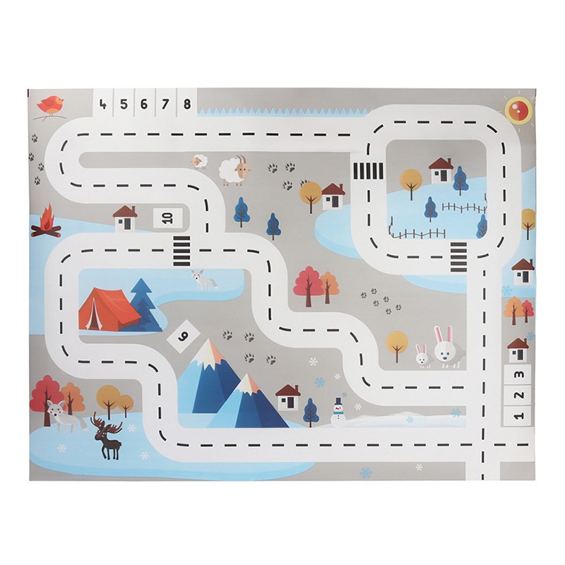 Baby Play Mat City Traffic Road Map Carpet City Car Parking Lot Roadmap ...