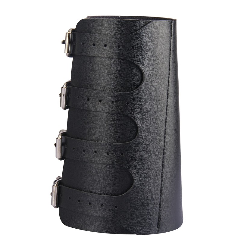 Unisex Leather Gauntlet Wristband Wide Bracer Arm Armor Cuff Bangle Buckle Bracelet Unisex Leather Gauntlet Wristband Wide Bracer Arm Armor Cuff Bangle Buckle Bracelet