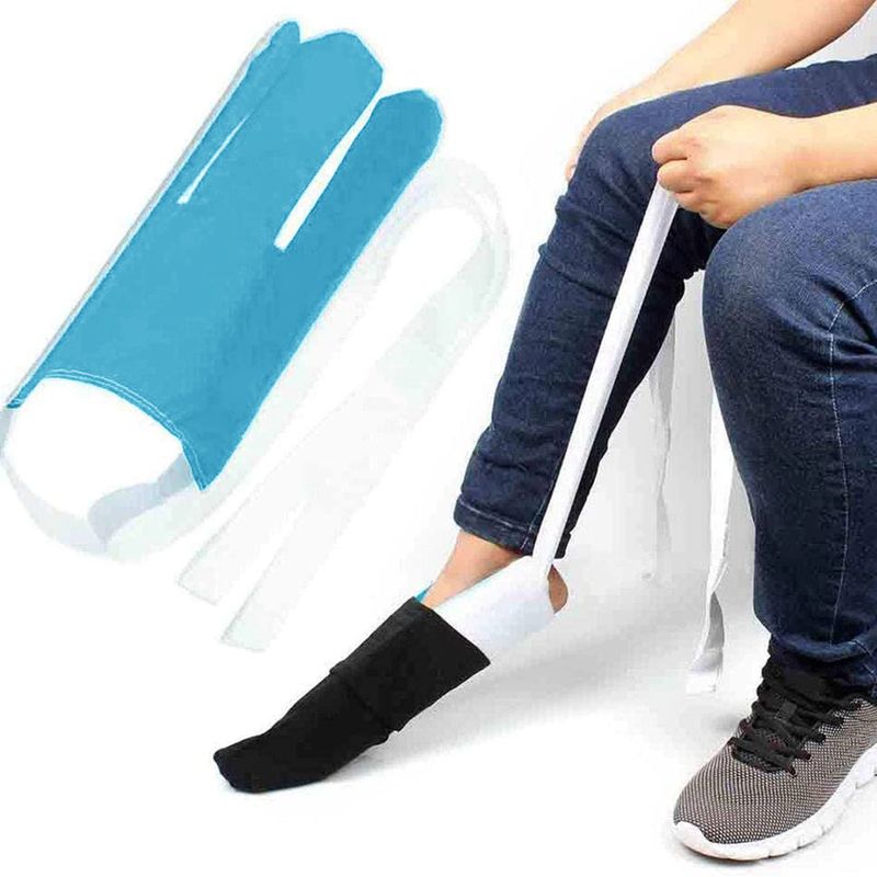 Stocking Sock Aid Kit Pulling Assist Device Sock Helper Aide Tool for Putting On Socks Men Women with Limited Mobility Stocking Sock Aid Kit Pulling Assist Device Sock Helper Aide Tool for Putting On Socks Men Women with Limited Mobility