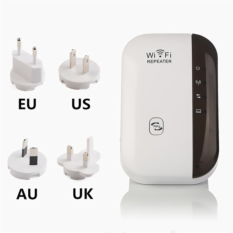 WiFi Range Extender/Wireless 300Mbps Access Point 2.4GHz High Speed Network - Milk White