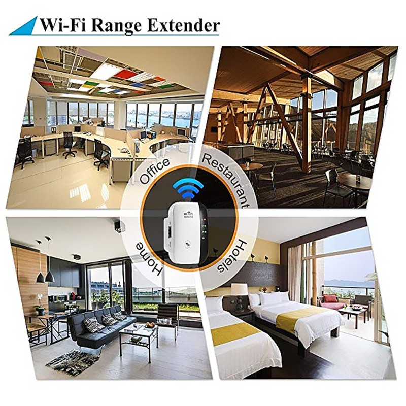 WiFi Range Extender/Wireless 300Mbps Access Point 2.4GHz High Speed Network - Milk White