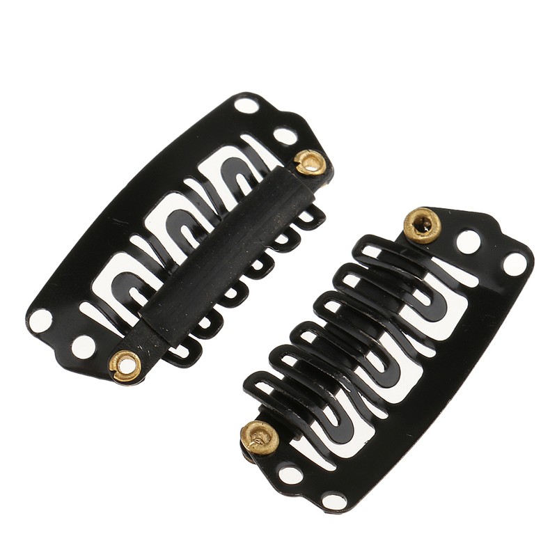 100pcs 28mm Metal Snap Clips for Hair Extensions Clip-on Wig Wigs Weft Hairpiece U Shape Metal Clips