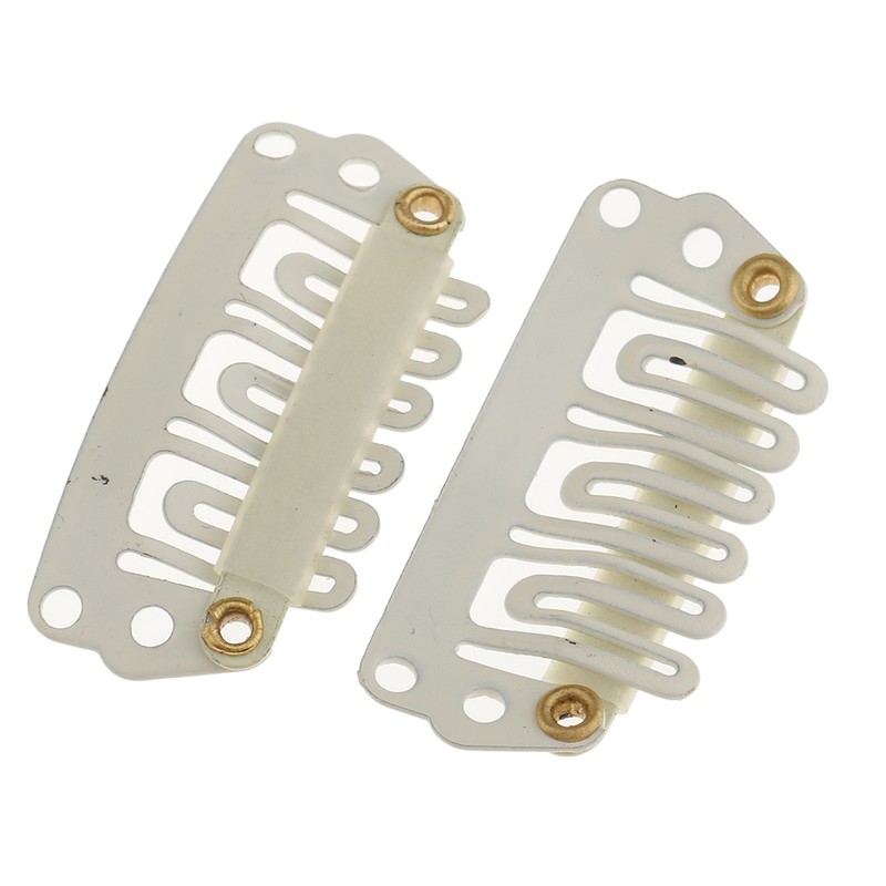 100pcs 28mm Metal Snap Clips for Hair Extensions Clip-on Wig Wigs Weft Hairpiece U Shape Metal Clips