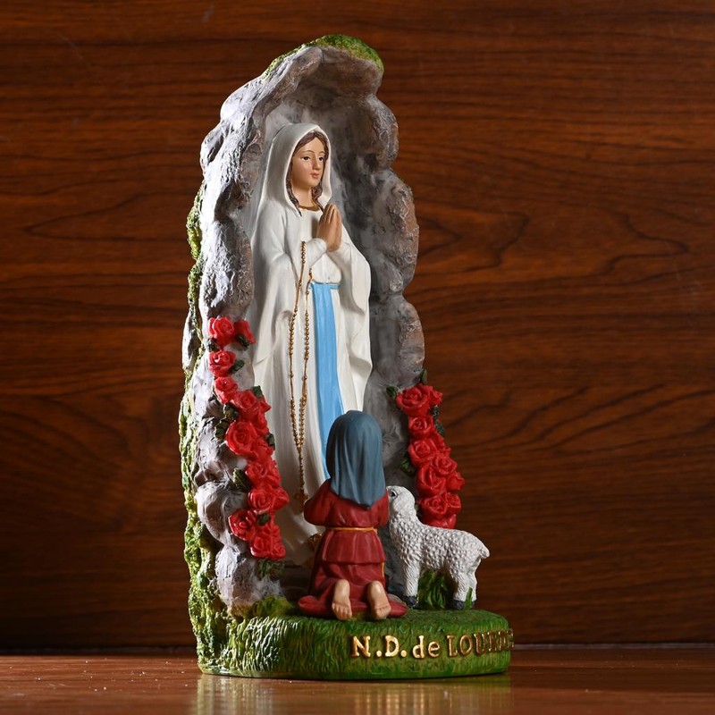 Beautiful Virgin Mary Figurine Sculpture Christian Wedding Gift Xmas Desktop Display Decors Renaissance Collection
