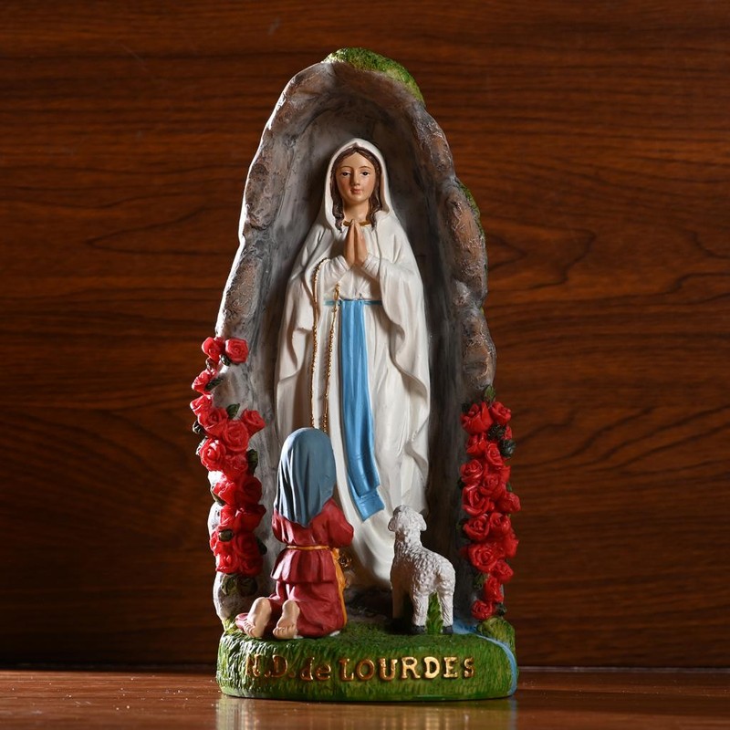 Beautiful Virgin Mary Figurine Sculpture Christian Wedding Gift Xmas Desktop Display Decors Renaissance Collection