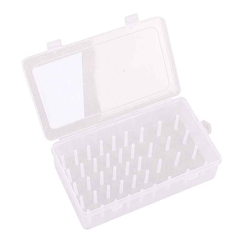 28x19.5x6.3cm Thread Storage Box 42 Pieces Spools Bobbin Carrying Case Container