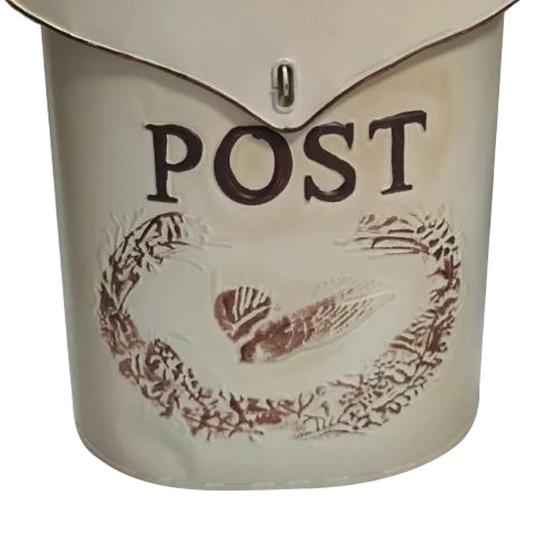 European Rural Wall Mount Mailbox Farmhouse Post Letter Box Garden Decor