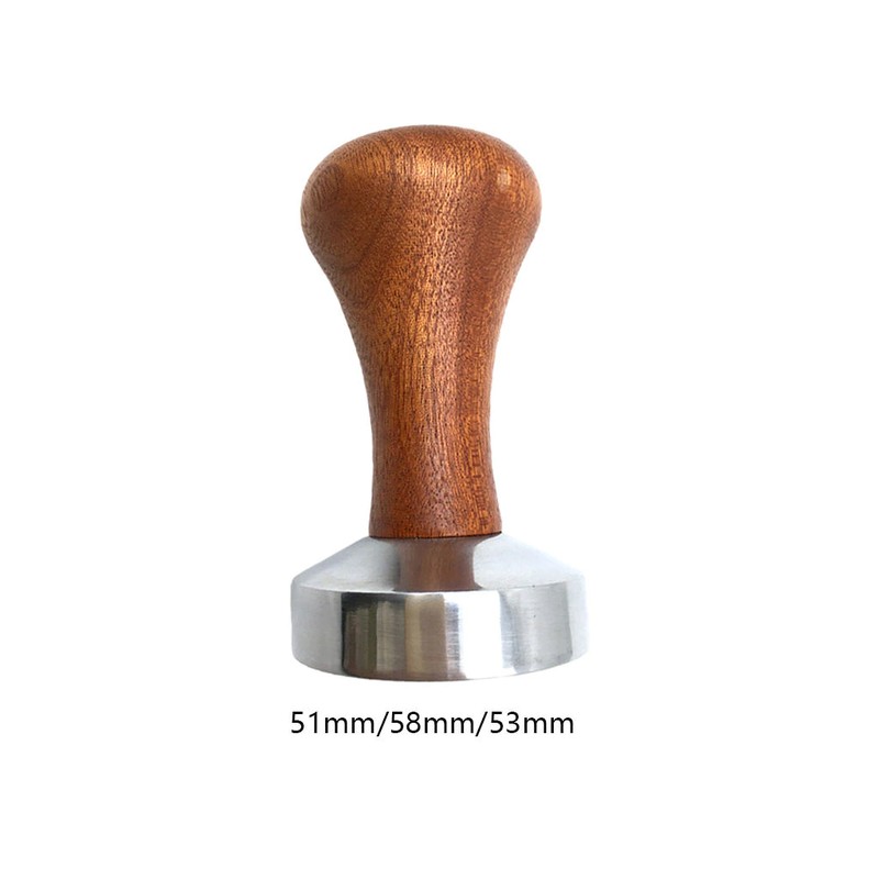 Coffee Tamper Powder Hammer Pressing Wooden Handle Coffee Distributor for Coffee Machine