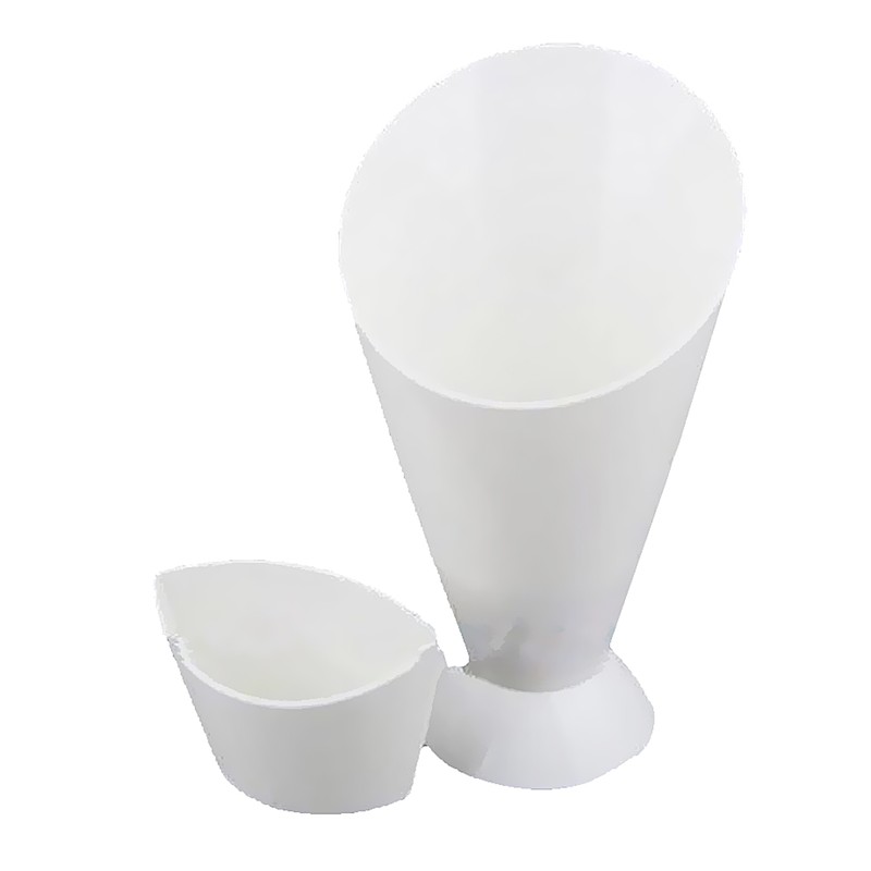 Kitchen Serving Tool Snack Cone Stand + Dip Holder For Chips Finger Food Sauce White