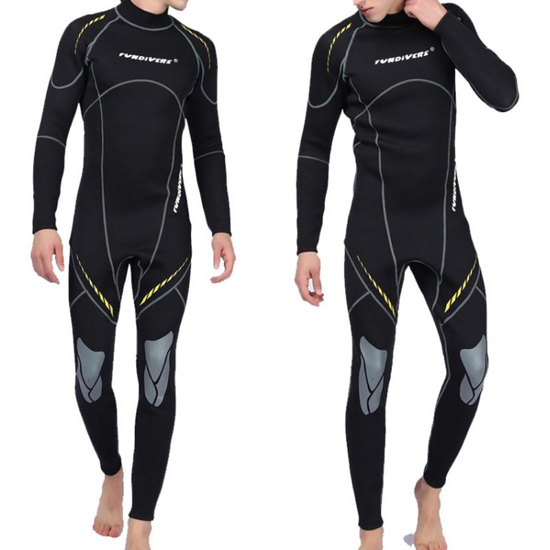 Premium Neoprene Wetsuit 3mm Men Scuba Diving Thermal Winter Warm Wetsuits Full Suit – Black Premium Neoprene Wetsuit 3mm Men Scuba Diving Thermal Winter Warm Wetsuits Full Suit – Black