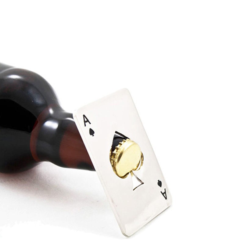 Bottle Opener, Novelty Spades A Poker Beer Opener Bottles Lid Remover for Bars, Parties, Restaurant